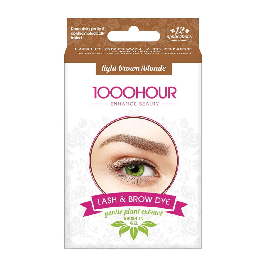 1000 Hour Lash & Brow Dye Kit Plant Extract Light Brown-Blonde