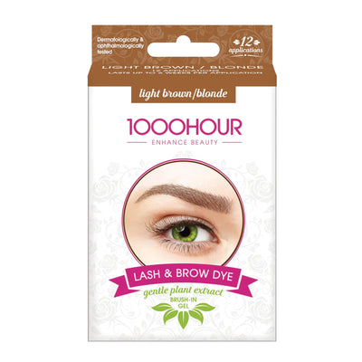 1000 Hour Lash & Brow Dye Kit Plant Extract Light Brown-Blonde
