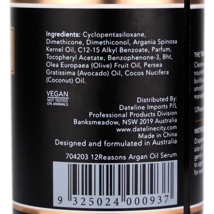 12Reasons Argan Oil Hair Serum Ingredients