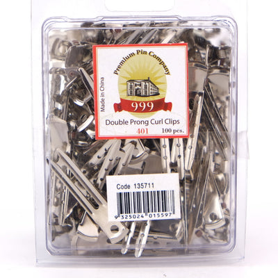 Premium Pin Company 999 Double Prong Curl Clips 100pk