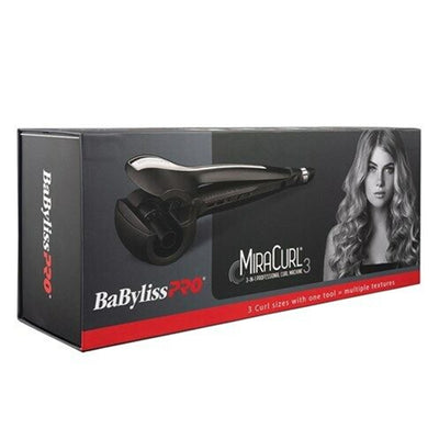 BaByliss PRO MiraCurl 3-in-1 professional curl machine is a premium take on the classic original & takes auto-curl technology to a brand new level. Create three different curl sizes made possible at the touch of a button!
