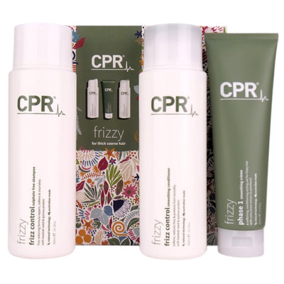 CPR Frizz Control Pack by Vitafive is the perfect combo haircare to strengthen, condition & bind moisture within the cortex for smoother soft-to-touch hair that repels humidity, for lasting frizz control.