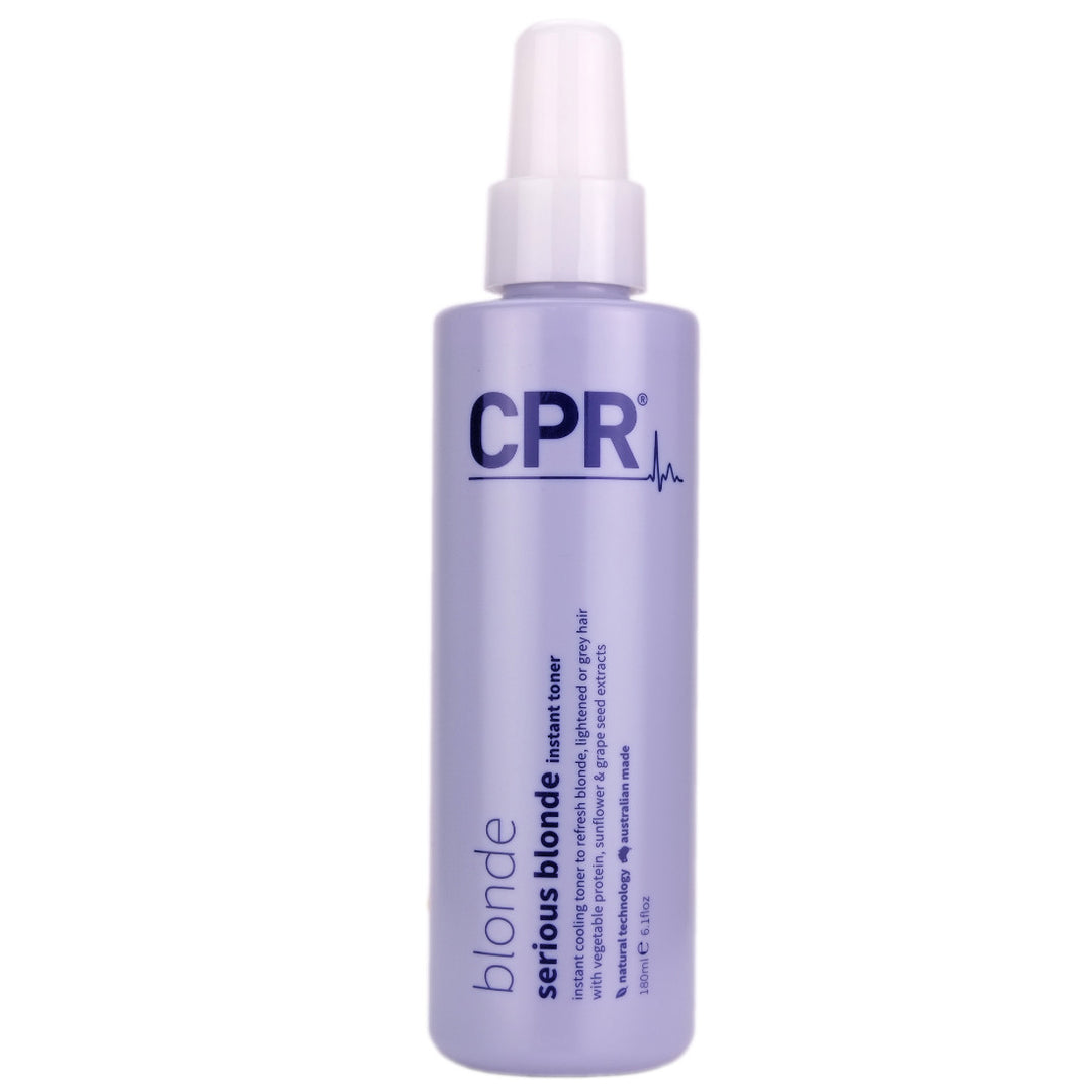 CPR Instant Toner eliminates yellow & brassy tones instantly! CPR Serious Blonde provides instant cooling toner to refresh blonde, lightened or grey hair.