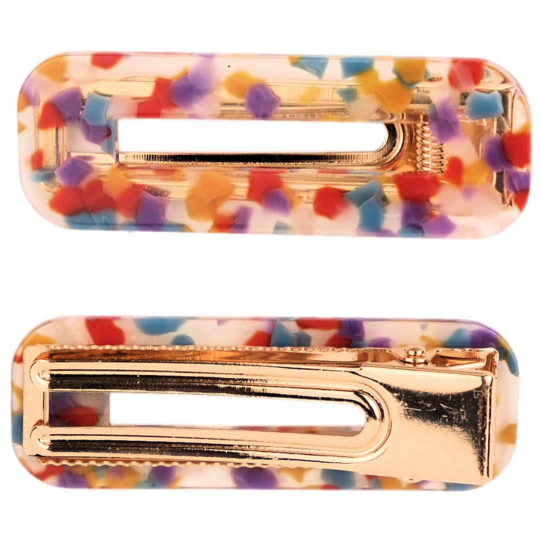 Clear Water Multi Colour Acrylic Hair Clip