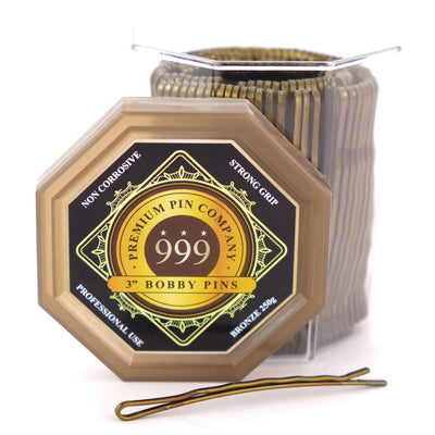 Premium Pin Company 3" Bobby Pins (250g) - Bronze