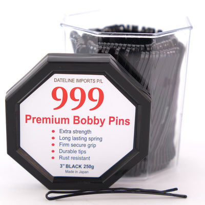 Premium Pin Company 3" Bobby Pins (250g) - Black