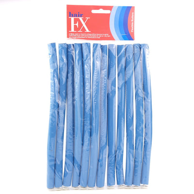 Hair FX Flexible Rollers - Long Blue 12pk
