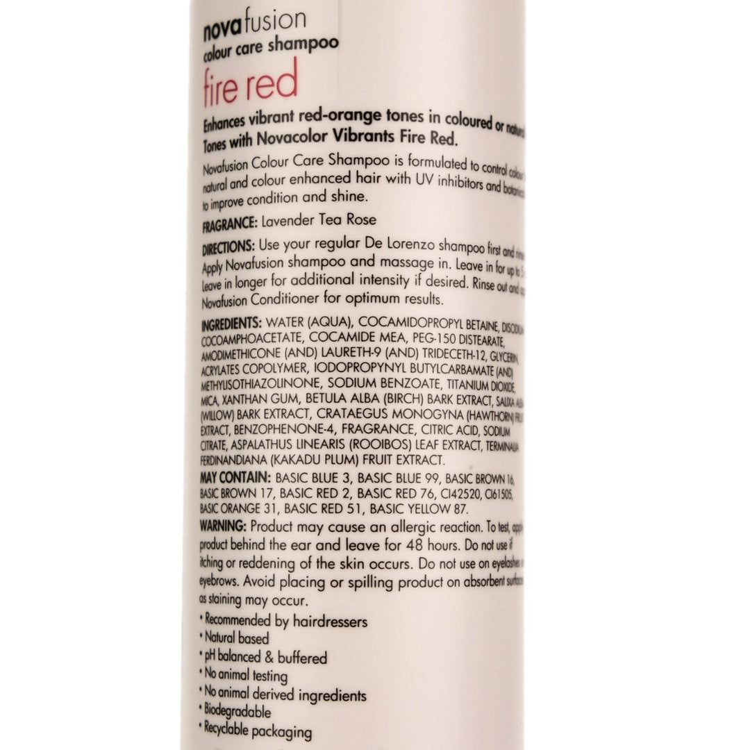 De Lorenzo Novafusion FIRE RED Shampoo 250ml