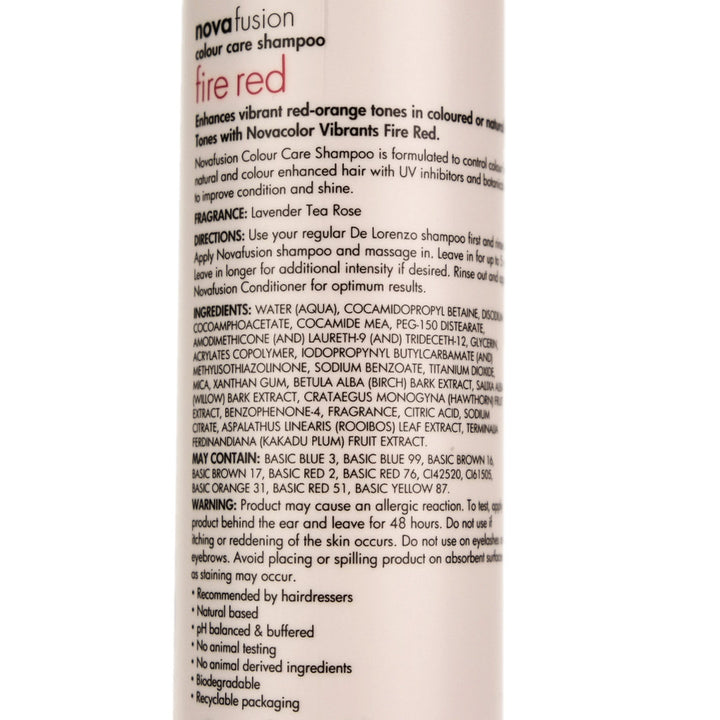 De Lorenzo Novafusion FIRE RED Shampoo 250ml