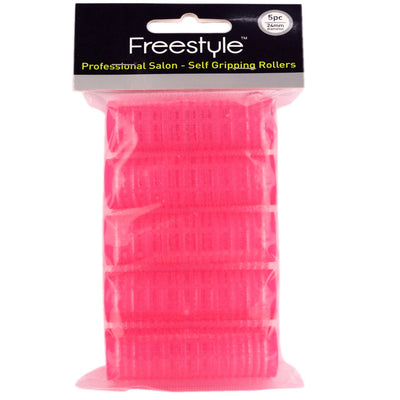 Freestyle Self Gripping Rollers - Pink 24mm 5pc