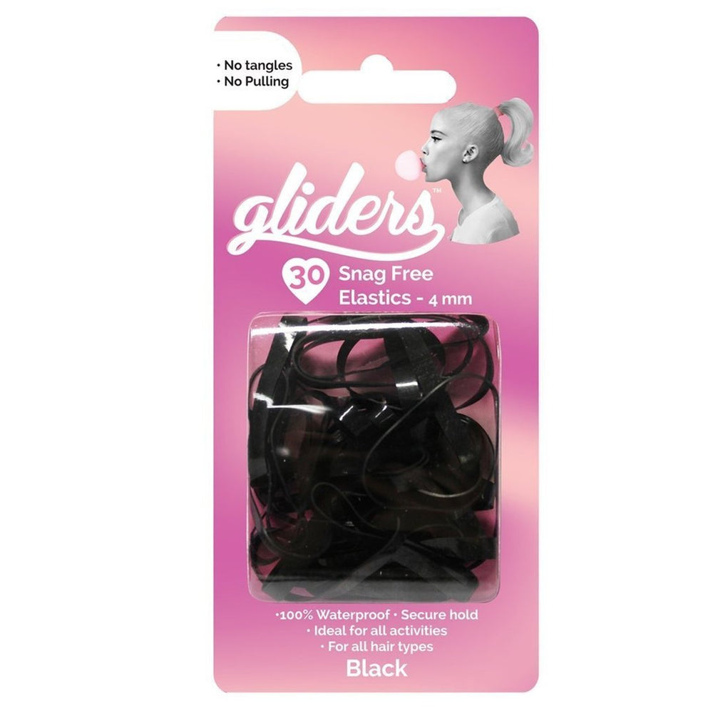 Gliders Snag Free 4mm Hair Elastics 30 pack
