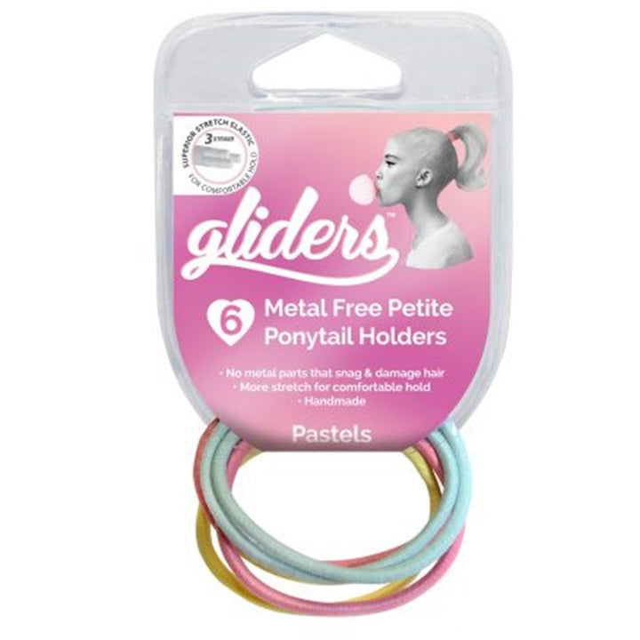 Gliders Premium Metal Free Petite Ponytail Holders x 6