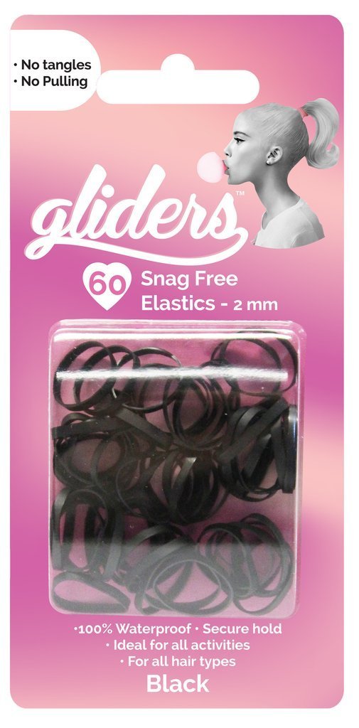 Gliders Snag Free 2mm Hair Elastics 60 Pack