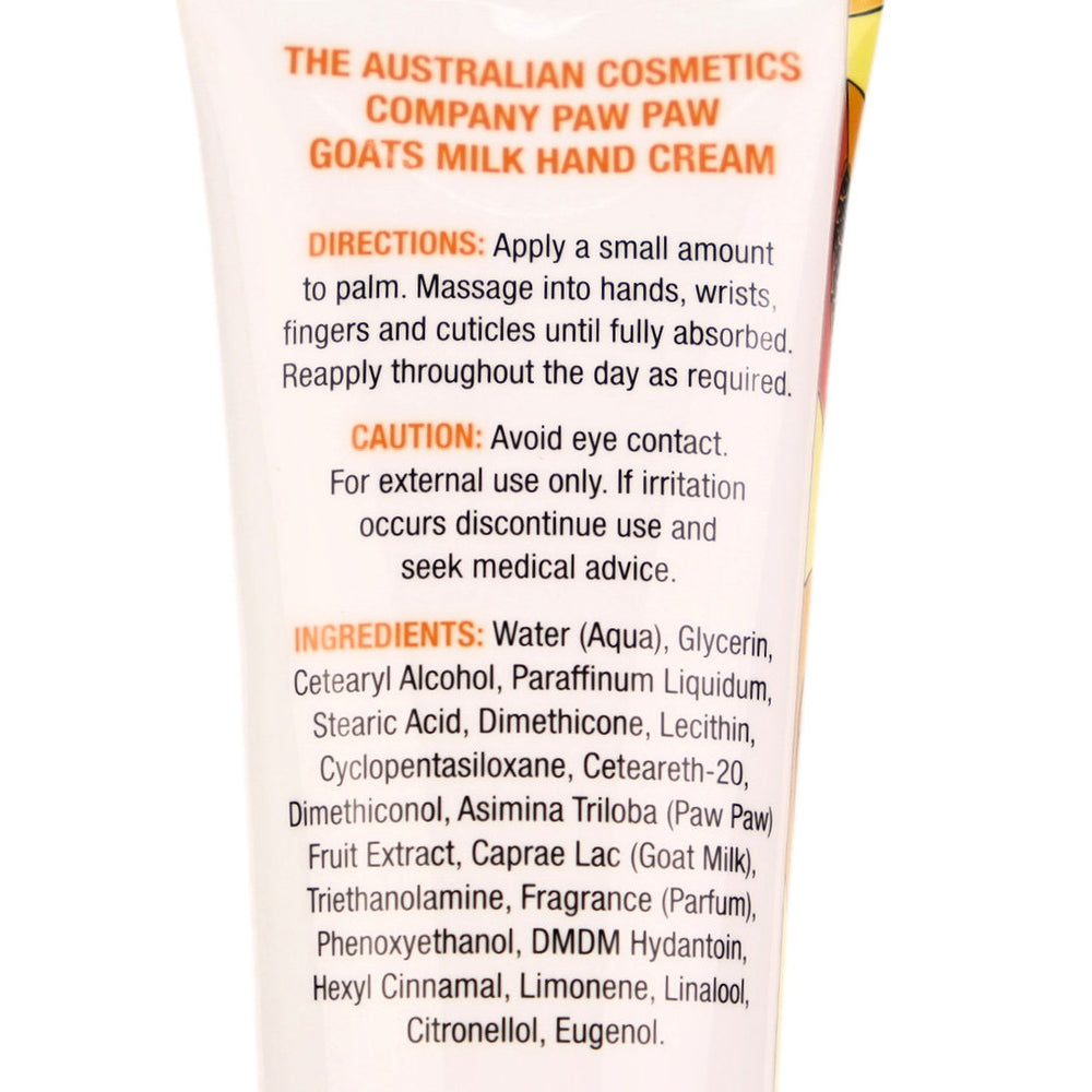The Australian Cosmetics Company Paw Paw Goats Milk Hand Cream 100ml