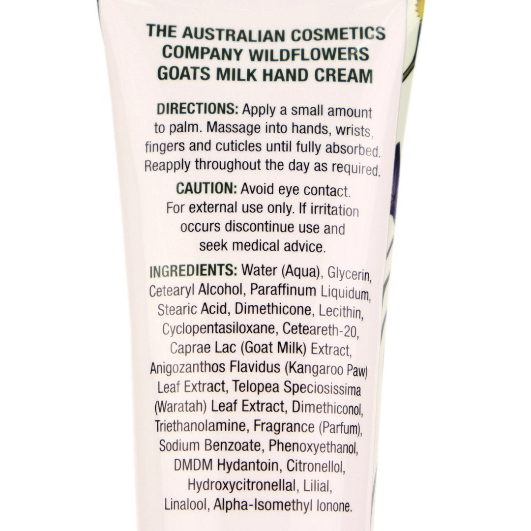 The Australian Cosmetics Company Wildflowers Goats Milk Hand Cream 100ml