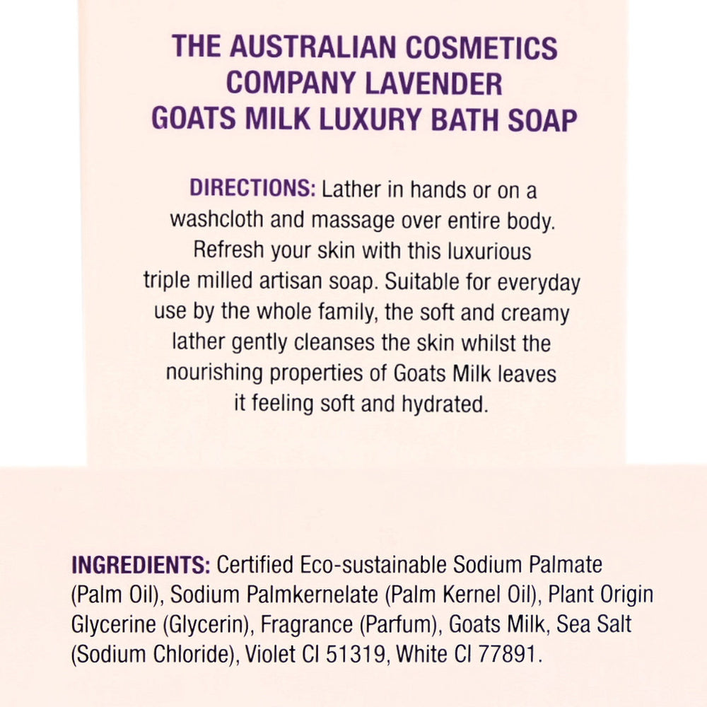 The Australian Cosmetics Company Lavender Goats Milk Bath Soap