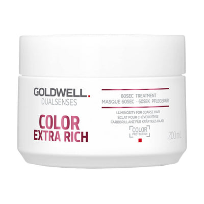 Goldwell Dualsenses Color Extra Rich 60 Second Treatment for thick to course hair, amplifies natural colour luminosity and provides nourishing care.