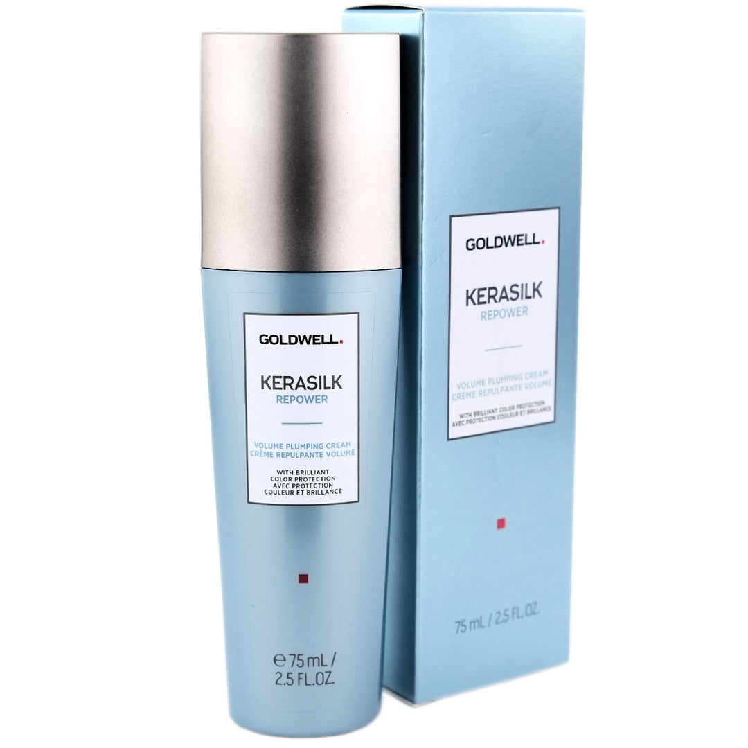 Kerasilk Repower Plumping Cream instantly smooths and yet perfectly volumizes fine limp hair.