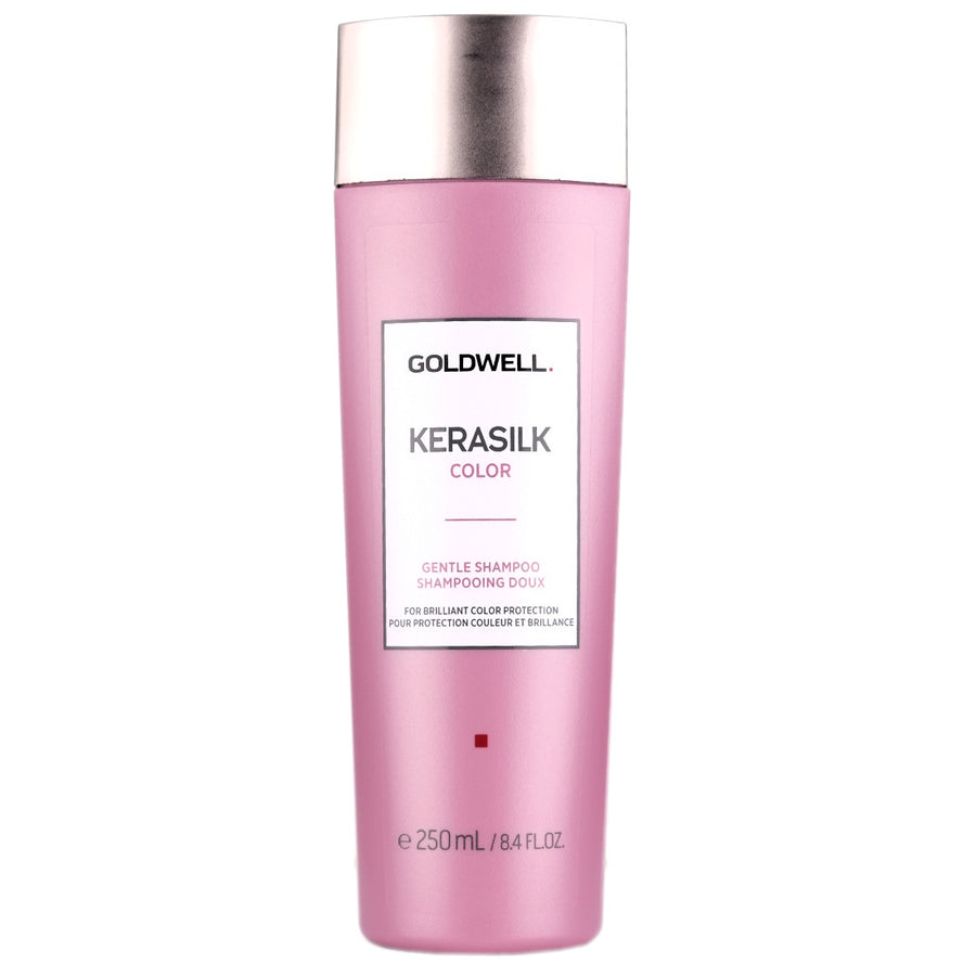 Goldwell Kerasilk Color Shampoo gently cleanses while preventing against premature colour fading.