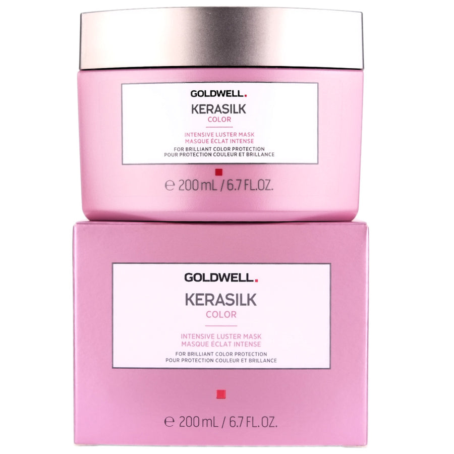 Goldwell Kerasilk Color Intensive Luster Mask adds moisture and deeply conditions for healthy-looking hair and long-lasting color depth and brilliance.