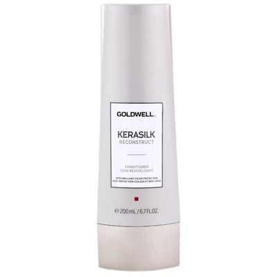 Goldwell Kerasilk Reconstruct Conditioner nourishes, softens and conditions stressed and or damaged hair.