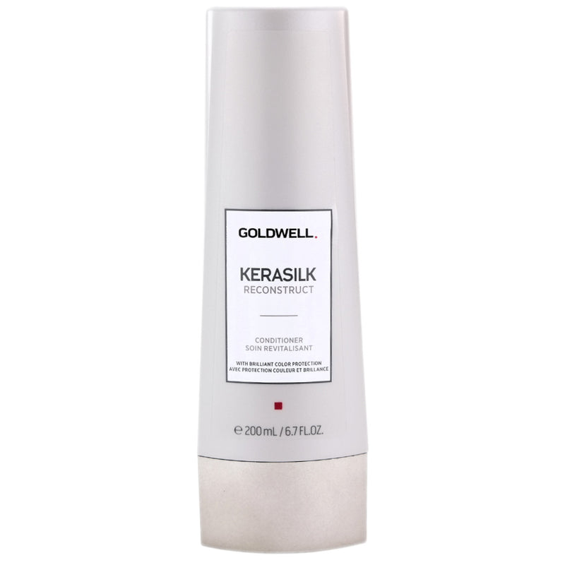Goldwell Kerasilk Reconstruct Conditioner nourishes, softens and conditions stressed and or damaged hair.