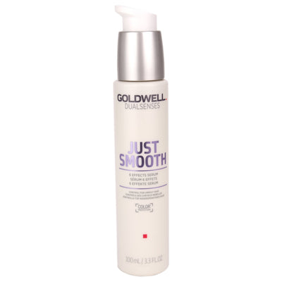 Goldwell Just Smooth 6 Effects Serum provides control for unruly, frizzy hair.