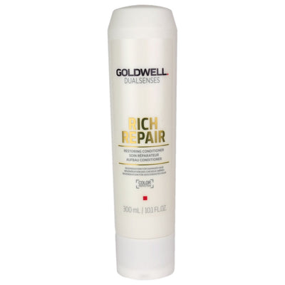 Goldwell Rich Repair Conditioner Restores dry to damaged hair, leaving hair feeling natural, soft and shiny.
