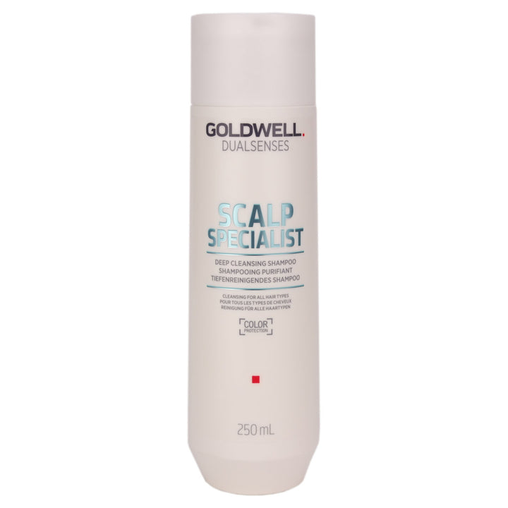 Goldwell Scalp Specialist Deep Cleansing Shampoo deeply cleanses hair and scalp for an instantly clean and fresh scalp.