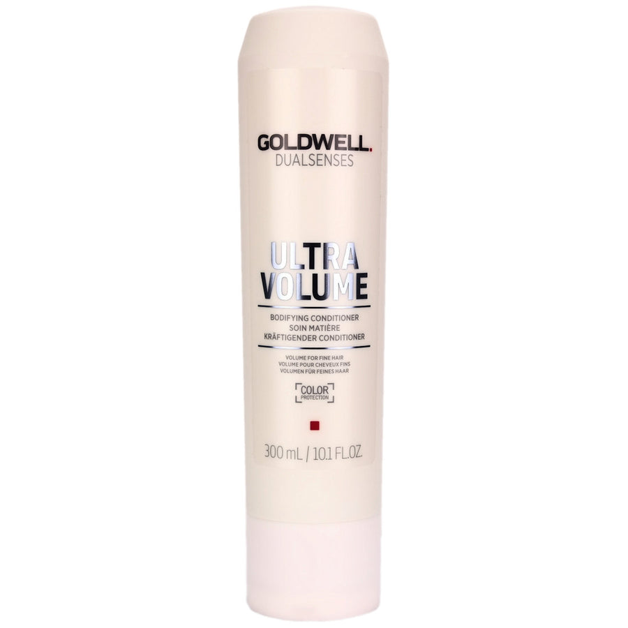 Goldwell Ultra Volume Bodifying conditioner provides instant volume for fine to normal limp hair.