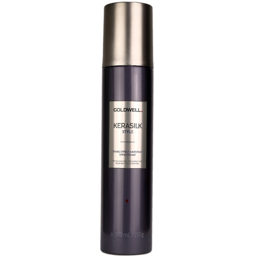 Goldwell Kerasilk Style Fixing Effect Hairspray provides a long lasting and weightless hold.