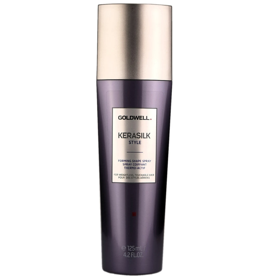 Goldwell kerasilk Style Forming Shape Spray creates luxurious styles with weightless movement for soft waves, bouncy curls or silky straight hair.