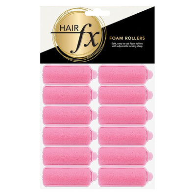 Hair FX Foam Rollers Small 20mm pink 12pk is used for voluminous waves or bouncy curls.