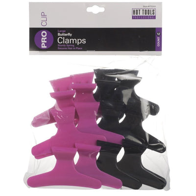 Hot Tools Professional Pro Clip Butterfly Clamps - Large 12pk