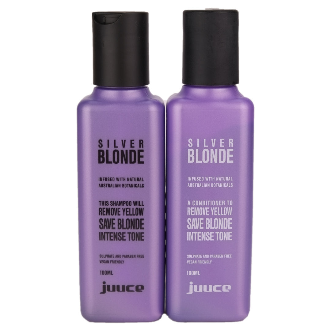 Juuce Silver Blonde Shampoo and Conditioner 100ml Duo