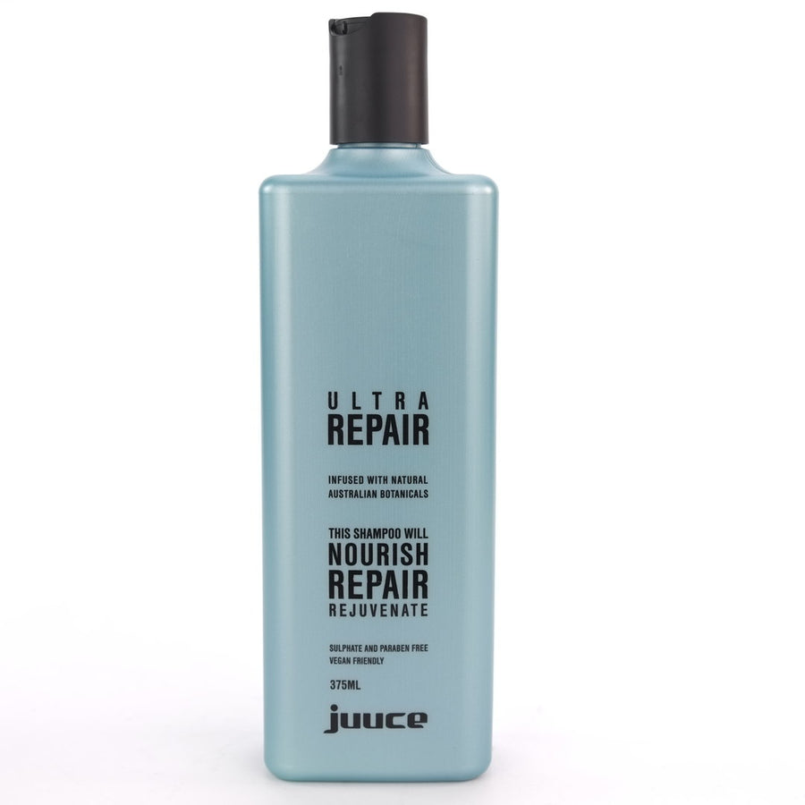 Juuce Ultra Repair Shampoo 300ml gently cleanses and restores strength to dry, distressed hair, making it more healthy & manageable.