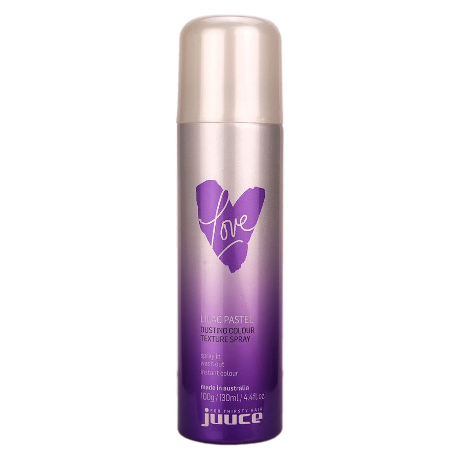 Juuce Love Lilac Pastel Dusting Spray helps to acheive a pretty lilac pale or a lot to acheive a darker purple, lasting until shampooed out.
