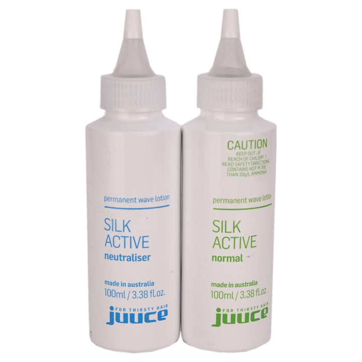 Juuce Silk Active Normal Permanent Wave Lotion helps to create perms & waves for normal hair.