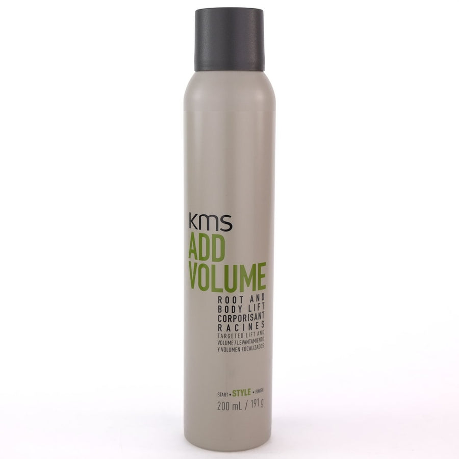 KMS Add Volume Root and Body Lift Spray, lifts the roots and provides targeted volume for gravity-defying styles.