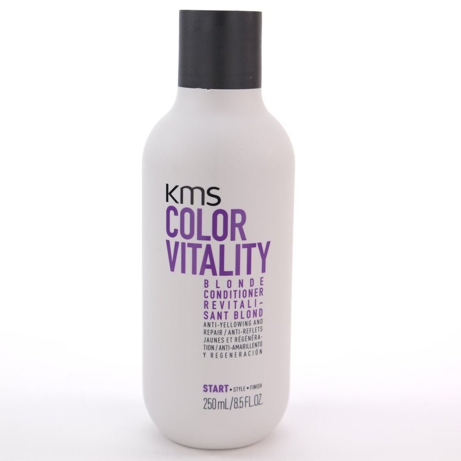 KMS Color Vitality BLONDE Conditioner fights yellowing, enhances blonde tones and repairs damage.