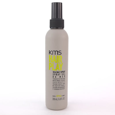 KMS Hair Play Sea Salt Spray provides a tousled texture look and a matte finish.