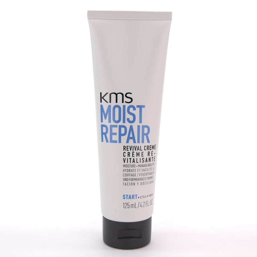 KMS Moist Repair Revival Crème is a daily leave-in for moisture and manageability.