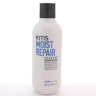 KMS Moist Repair Shampoo replenishes moisture and repairs damaged hair.