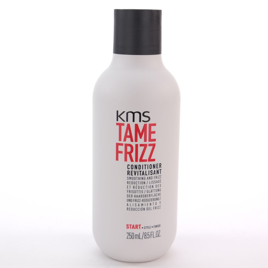 KMS Tame Frizz Conditioner, conditions and detangles the hair for a smoother, reduced frizz look.