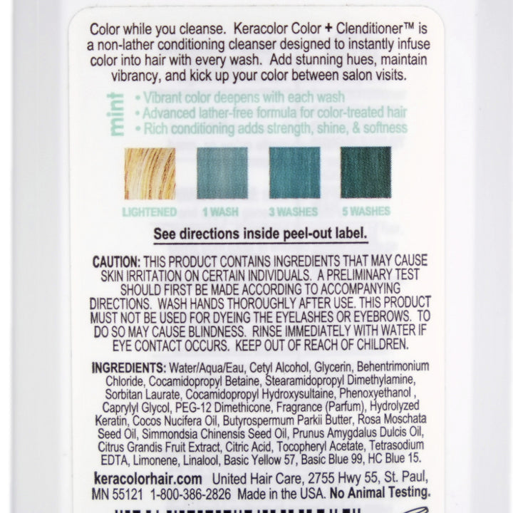 Keracolor Color + Clenditioner Mint Colour Shampoo 355ml