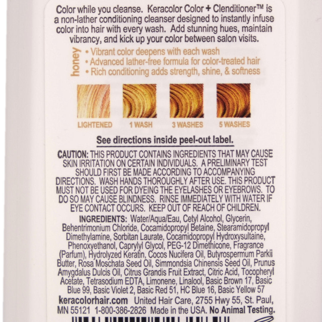 Keracolor Color + Clenditioner Honey Colour Shampoo 355ml