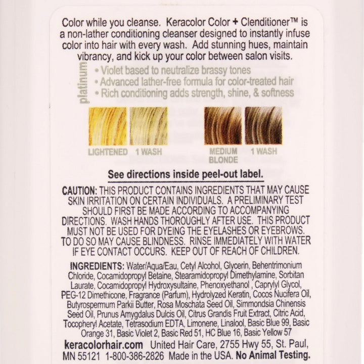 Keracolor Color + Clenditioner Platinum Colour Shampoo 355ml
