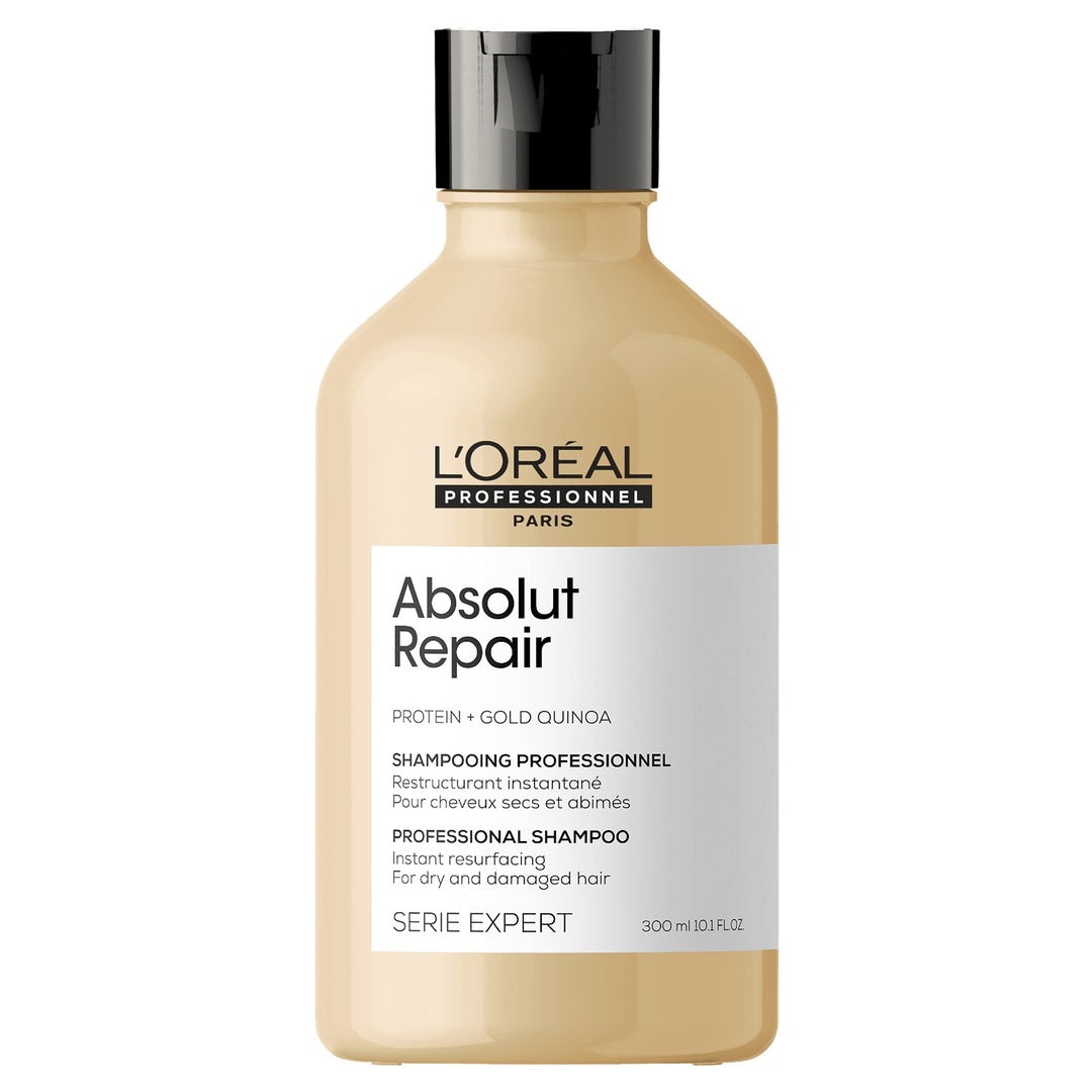 L'Oreal Absolut Repair Professional Shampoo instantly resurfaces dry and damaged leaving your hair transformed, soft and shiny.