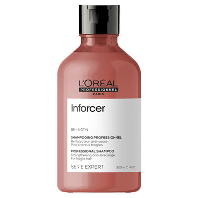 L'Oreal Inforcer Professional Shampoo provides strengthening and anit-breakage for fragile hair. 