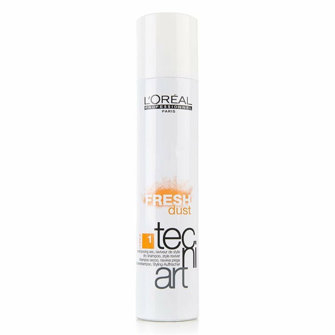 L'Oreal Professional Fresh Dust is a dry shampoo. Create big airy volume and fresh texture with light style control. Instantly makes hair feel and smell fresh. Long lasting effect.